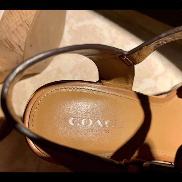 Coach “April” Leather Platform Sandals - Picture 7 of 16
